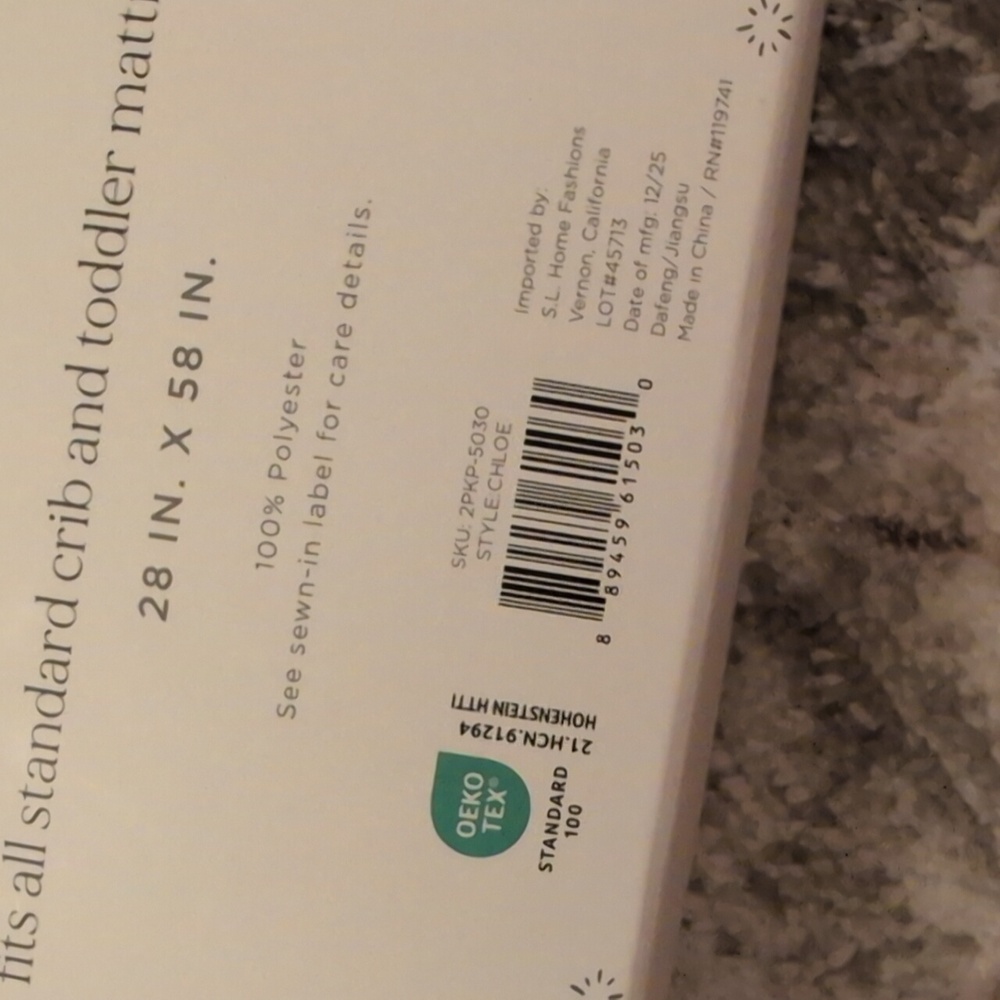 Pink and White Fitted Crib Sheets Set - Picture 3 of 4